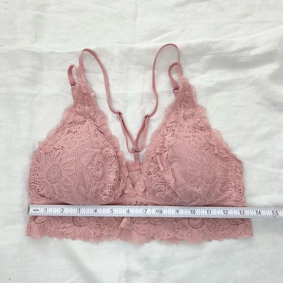 Aerie ANYTIME Sunflower Lace Padded Plunge Bralette - Picture 7 of 13